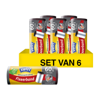 6x Swirl vuilniszakken fixeerband voor pedaalemmers 60 liter (10 stuks)