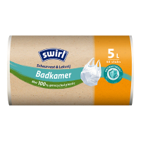 Vuilniszakken met handvatten voor badkamer 5 liter | 40 stuks | Swirl SSW00108