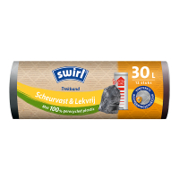 Vuilniszakken met trekband 30 liter | Scheurvast & Lekvrij | 12 stuks | Swirl SSW00543
