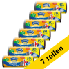 Vuilniszakken met trekband 30 liter | Scheurvast & Lekvrij | 7 rollen van 12 stuks | Swirl