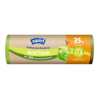 Vuilniszakken met trekband 35 liter | Scheurvast & lekvrij | 9 stuks | Swirl Actif Fresh SSW00084
