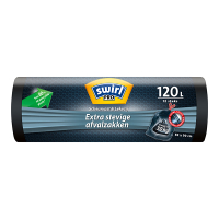 Vuilniszakken met trekbanden 120 liter | Extra stevig | 12 stuks | Swirl PRO SSW00104