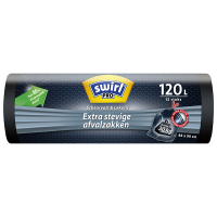 Swirl Vuilniszakken met trekbanden 120 liter | Extra stevig | 12 stuks | Swirl PRO  SSW00104
