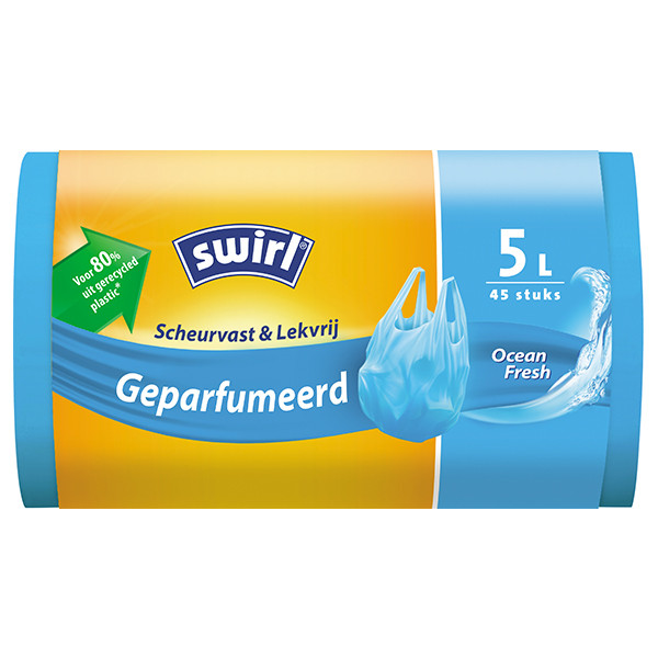 Swirl vuilniszakken met handvatten voor pedaalemmers 5 liter | Geparfumeerd | 45 stuks  SSW00094 - 1