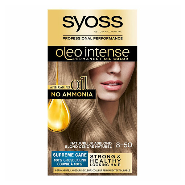Syoss Oleo Intense 8-50 Naturlijk Asblond Haarfverf  SSY00154 - 1