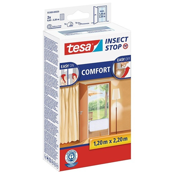 Tesa vliegenhor Insect Stop comfort deur 2 x (65 x 220 cm, wit)  STE00018 - 1