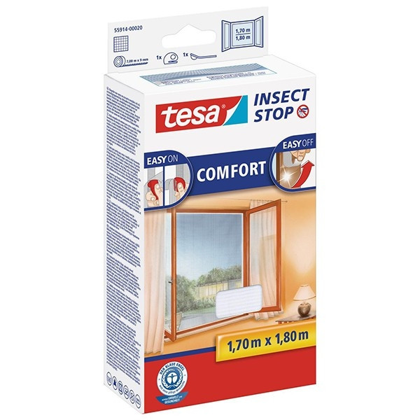 Tesa vliegenhor Insect Stop comfort raam (170 x 180 cm, wit)  STE00015 - 1