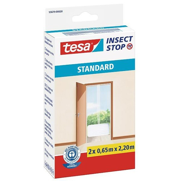 Tesa vliegenhor Insect Stop standaard deur 2 x (65 x 220 cm, wit)  STE00021 - 1