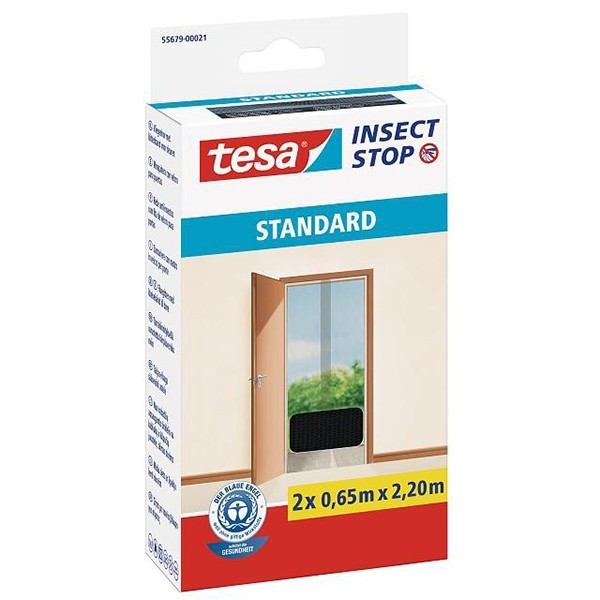 Tesa vliegenhor Insect Stop standaard deur 2 x (65 x 220 cm, zwart)  STE00022 - 1