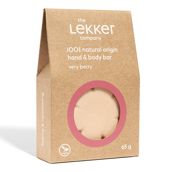 The Lekker Company Very Berry Hand & Body Bar (65 gram)  STL00012 - 1
