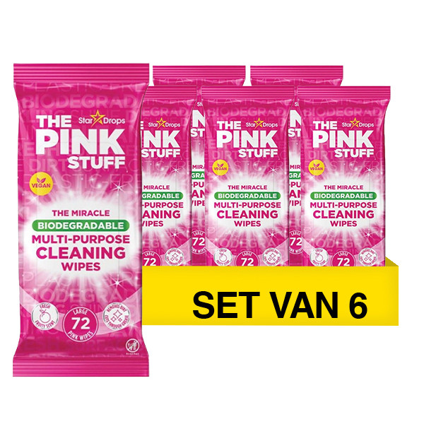Aanbieding: 6x The Pink Stuff Cleaning Multi-purpose Wipes (72 stuks) SPI00097 - 1