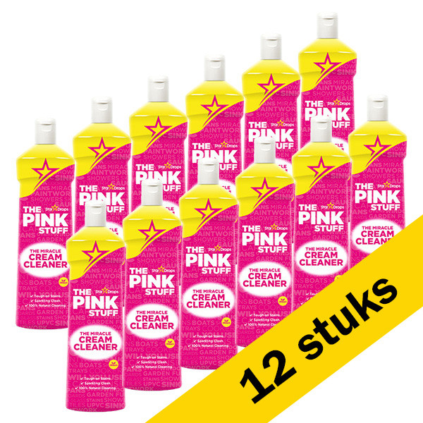 The Pink Stuff Aanbieding: The Pink Stuff Cream Cleaner (12 flessen - 500 ml)  SPI00029 - 1