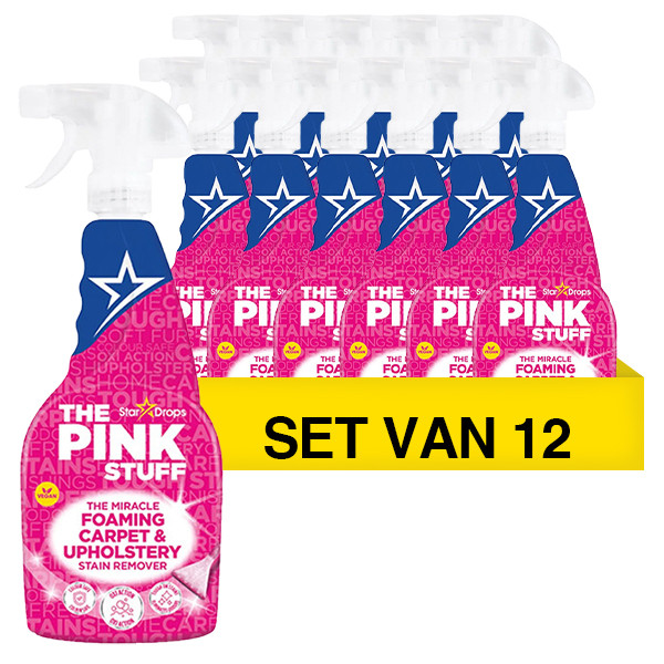 The Pink Stuff Aanbieding: The Pink Stuff Foaming Carpet & Upholstery Stain Remover (12x 500 ml)  SPI00054 - 1