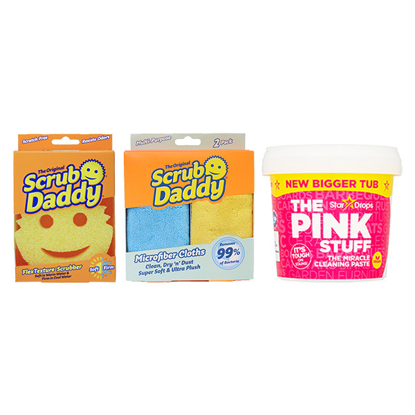 The Pink Stuff Aanbieding: The Pink Stuff Paste (850 gram) + Scrub Daddy | Original spons + Scrub Daddy | microvezeldoekjes  SPI00046 - 1