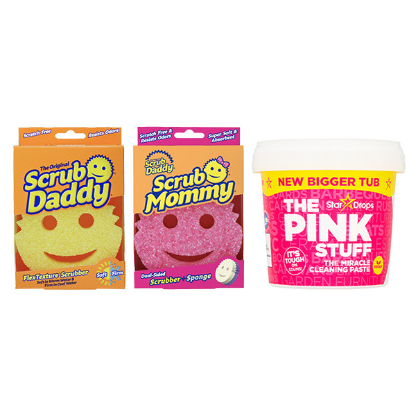 The Pink Stuff Aanbieding: The Pink Stuff Paste (850 gram) + Scrub Mommy spons roze & Scrub Daddy Original spons  SPI00043 - 1