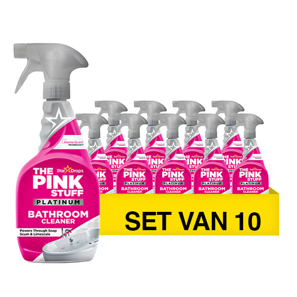 Aanbieding: The Pink Stuff Platinum Badkamerreiniger Spray (10 stuks à 750 ml) SPI00089 - 1