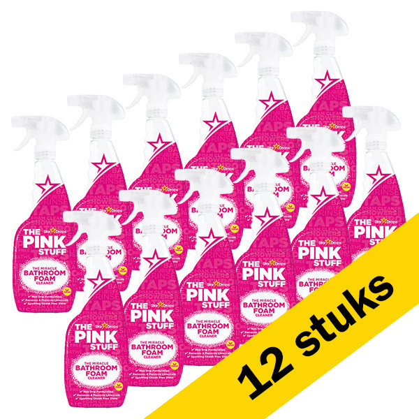The Pink Stuff Aanbieding: The Pink Stuff badkamerreiniger spray (12 flessen - 750 ml)  SPI00030 - 1