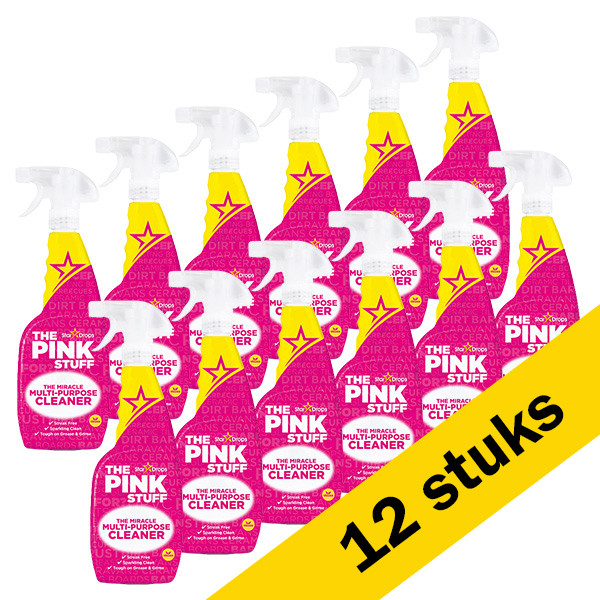 The Pink Stuff Aanbieding: The Pink Stuff multifunctionele reinigingsspray (12 flessen - 750 ml)  SPI00048 - 1