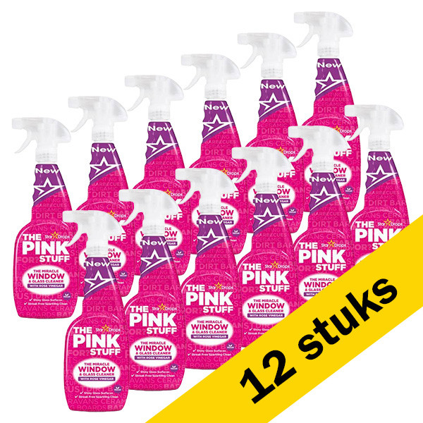 The Pink Stuff Aanbieding: The Pink Stuff raam & glasreiniger (12 flessen - 750 ml)  SPI00036 - 1