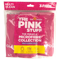 The Pink Stuff Microvezel schoonmaak doek roze (3 stuks)  SPI00065