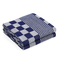 Theedoek Blauwe Blokken 65 x 65 cm 2 stuks (123schoon huismerk)  SDR06462