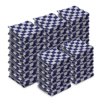 Theedoek blauwe blokken 65 x 65 (60 stuks)