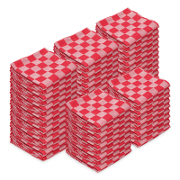 Theedoek Rode Blokken 65 x 65 cm (60 stuks)