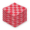 Theedoek Rode Blokken 65 x 65 cm (6 stuks) (123schoon huismerk)