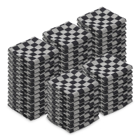 Theedoek Zwarte Blokken 65 x 65 cm (60 stuks) (123schoon huismerk)  SDR07347