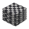Theedoek Zwarte Blokken 65 x 65 cm (6 stuks) (123schoon huismerk)