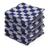 Theedoek blauwe blokken 65 x 65 (6 stuks)