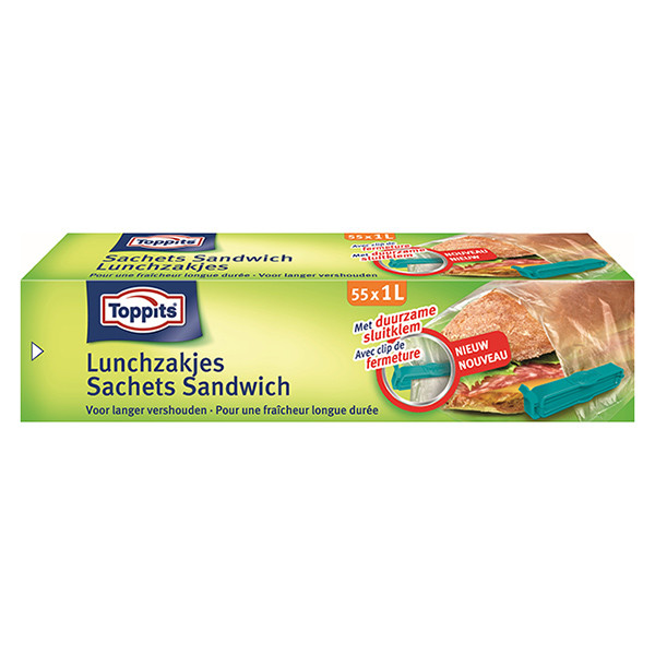 Toppits Lunchzakjes | 1 liter | 55 zakjes  STO05006 - 1