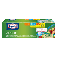 Toppits Multi functionele Zipper zakjes | 1 liter | 12 zakjes  STO05012