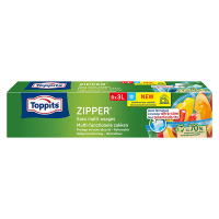 Toppits Multi functionele Zipper zakjes | 3 liter | 8 zakjes  STO05014