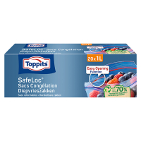 Toppits diepvrieszakken met zip-sluiting | 1 liter | 20 stuks  STO05022