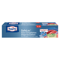 Toppits diepvrieszakken met zip-sluiting | 3 liter | 15 stuks  STO05024