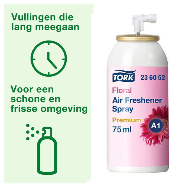 Tork 236052 Luchtverfrisserspray bloemen (75 ml) - geschikt voor Tork A1-dispenser  STO00017 - 2