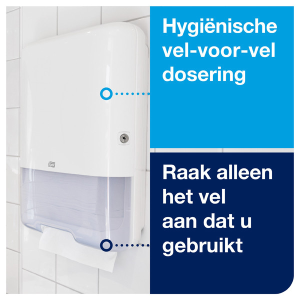 Tork 553000 H3-dispenser voor Z-vouw/C-vouw handdoeken (wit)  STO00217 - 4