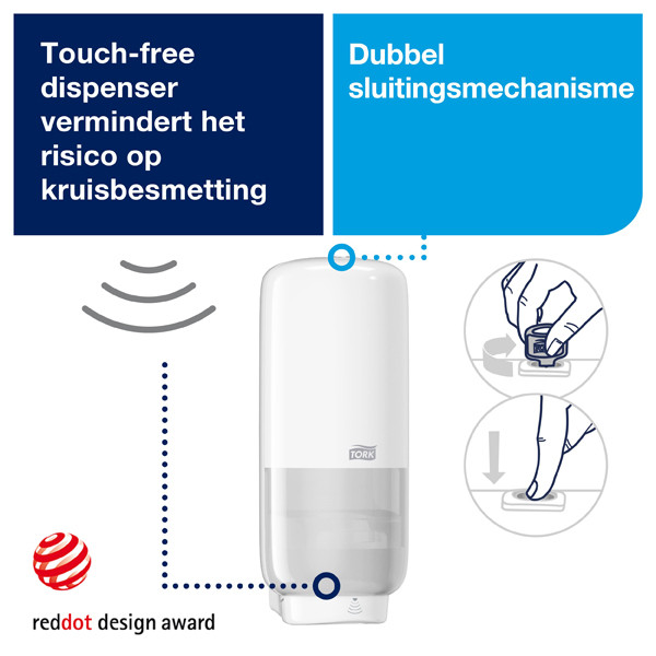 Tork 561600 S4-dispenser met sensor voor schuimzeep (wit)  STO00010 - 2