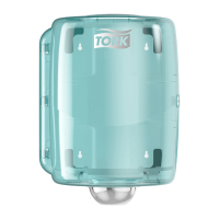 Tork 653000 W2-dispenser voor poetspapier (turquoise)  STO00256