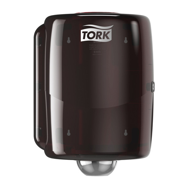 Tork 653008 W2-dispenser voor poetspapier (zwart/rood)  STO00257 - 1
