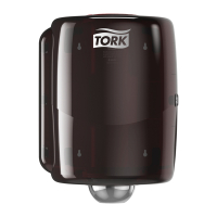 Tork 653008 W2-dispenser voor poetspapier (zwart/rood)  STO00257