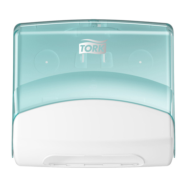 Tork 654000 W4-dispenser voor gevouwen werkdoeken (turquoise)  STO00258 - 1