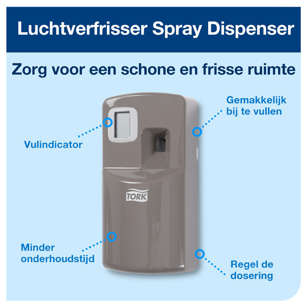 Tork A1-dispenser Luchtverfrissersprays | Grijs | 256055 STO00179 - 2