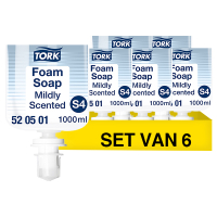 Tork Aanbieding: 6x Tork 520501 Schuimzeep (1 liter) - geschikt voor Tork S4-dispenser  STO05191