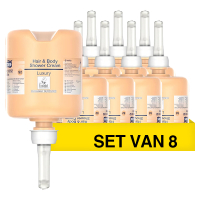 Tork Aanbieding: 8x Vloeibare zeep Luxe Hair & Body Tork 420662 | 475 ml | Geschikt voor Tork S2 dispenser  STO05186