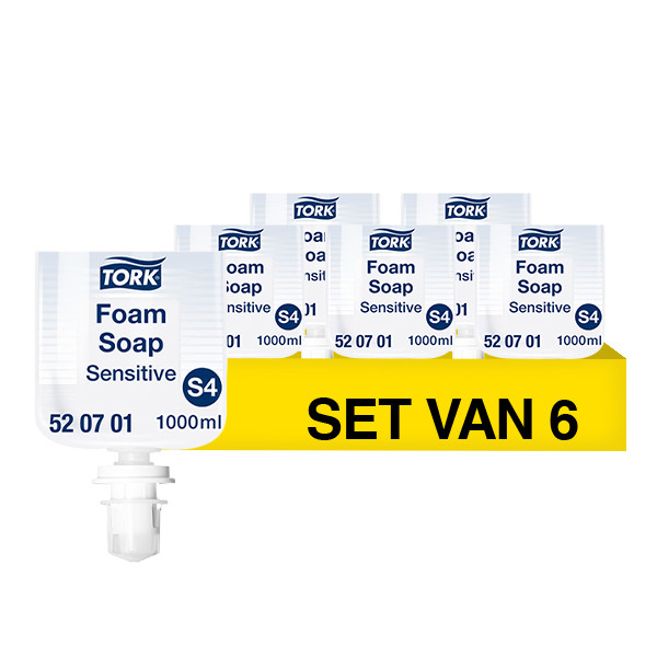 Aanbieding: Tork 520701 Schuimzeep (6 stuks à 1 liter) | Geschikt voor Tork S4 dispenser STO05481 - 1