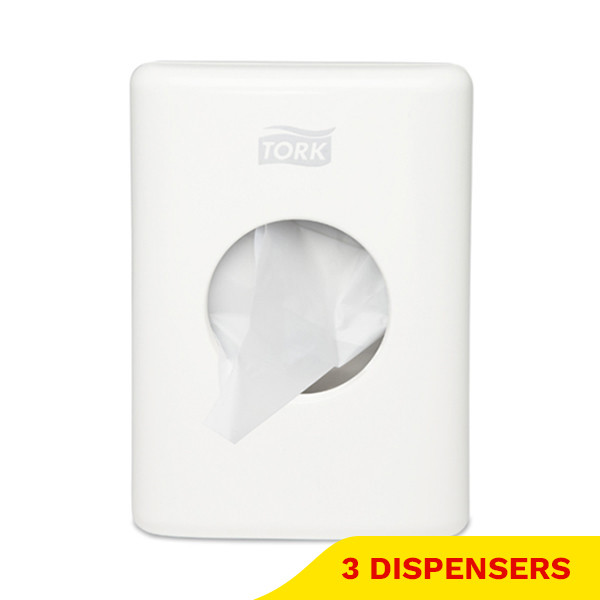 Aanbieding: Tork B5-dispenser Hygiënezakjes | 3 stuks | Wit | 566000 STO05375 - 1