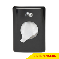 Aanbieding: Tork B5-dispenser Hygiënezakjes | 3 stuks | Zwart | 552008 STO05376