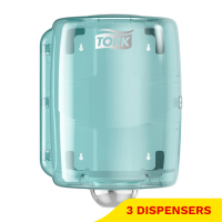 Aanbieding: Tork Centerfeed W2-dispenser Poetspapier | Turquoise | 3 stuks | 653000 STO05401